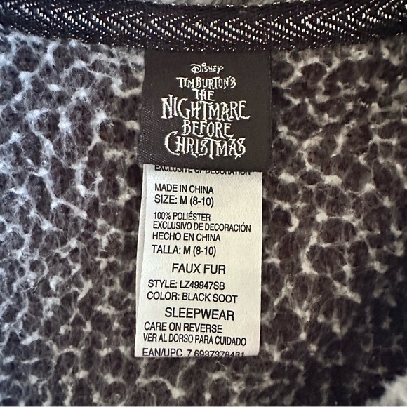 Nightmare Before Christmas Sweater Womens M 8-10 Jack Skellington Fleece Top - Picture 4 of 8